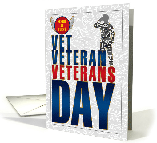 Esprit de Corps Veterans Day Blue and Red Salute card (1630152)