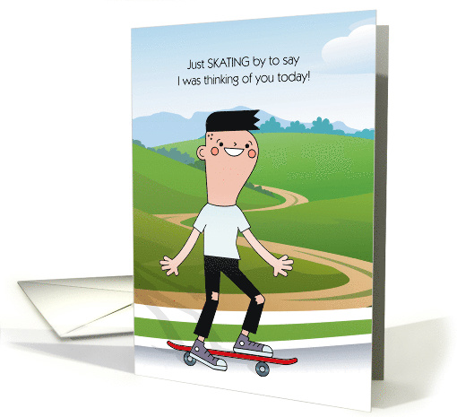 for Teen or Tween Thinking of You Skateboard Theme card (1634488)