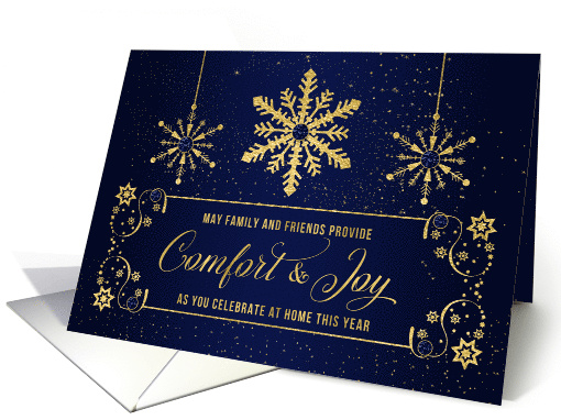 Comfort and Joy Golden Snowflakes Celebrate at Home card (1640182)