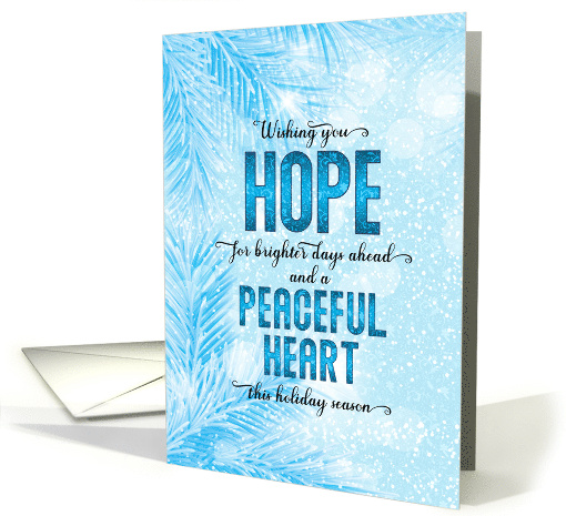 Blue Pine Branches Holiday Hope for Brighter Days card (1640718)