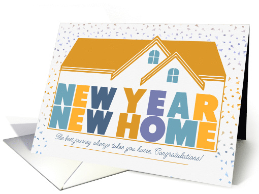 New Year New Home Congratulations Pastel Hues card (1643630)
