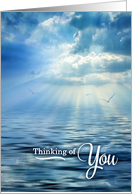 Friendship Thinking of You Scenic Ocean View Cloud Reflections card