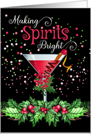 Culinary Bar or Restaurant Business Holiday Making Spirits Bright card