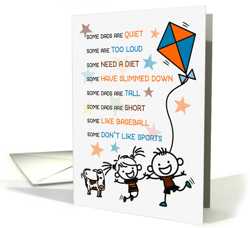 Dad's Birthday Kids in Doodle Style with Humor card (1661882)
