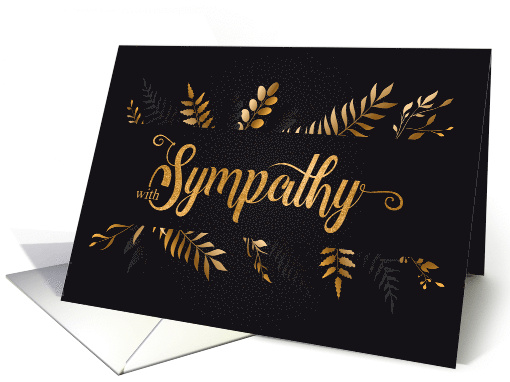 Sympathy Simple and Elegant Botanical on Black card (1676532)