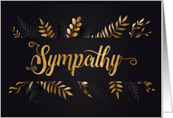 Sympathy Simple and Elegant Botanical on Black card