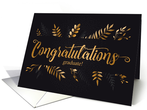 Graduation Congratulations Simple and Elegant Botanical Blank card