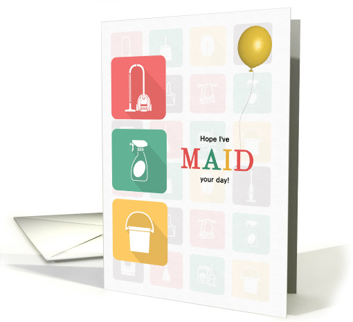 From Maid Service Birthday Wishes Cleaning Products Custom card