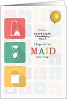 From Maid Service Birthday Wishes Cleaning Products Custom card