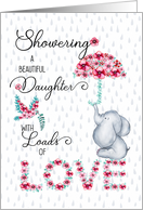 for Daughter on Mother’s Day Showering You with Love Spring Flowers card