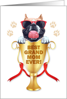 from Granddog for Best GRANDMOM Ever Bulldog Grandparents Day card
