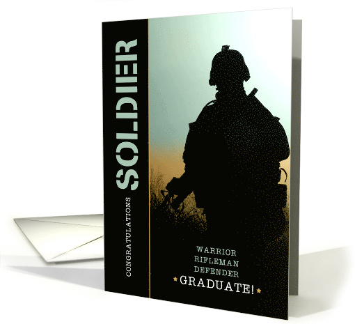 Basic Training Graduate Congratulate the Warrior Rifleman Soldier card