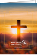 Christian Thank You 1 Thessalonians Sunset Waters card