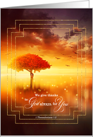 from Both of Us Christian Thank You Thessalonians Sunset Waters card