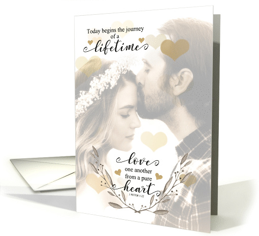 Christian Engagement Congratulations Bride and Groom Bible Verse card