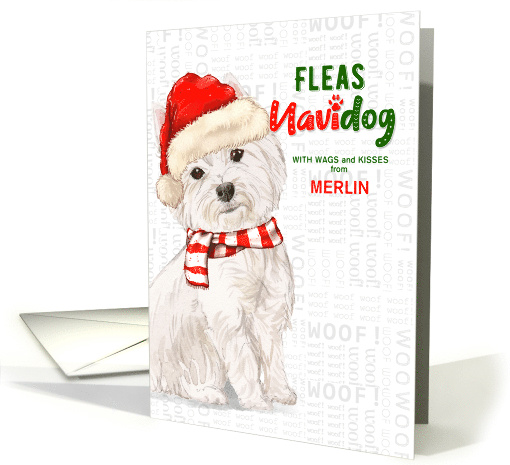 From the Dog Christmas West Highland White Terrier Feliz Navidog card