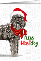Christmas Bouvier des Flandres Dog Breed Fleas NaviDOG Theme card