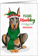 From the Dog Christmas Doberman Funny Fleas NaviDOG Custom card