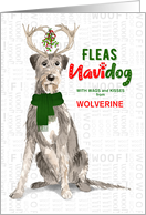 From the Dog Christmas Irish Wolfhound Fleas NaviDOG Custom card