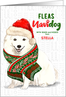 From the Dog Christmas Japanese Spitz Fleas NaviDOG Custom card