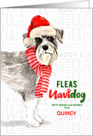 From the Dog Christmas Schnauzer Funny Fleas NaviDOG Custom card