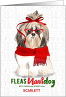 From the Dog Christmas European Shih Tzu Fleas NaviDOG Custom card