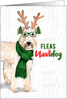 Funny Christmas Wheaten Terrier Fleas NaviDOG Pet Lover Holiday card