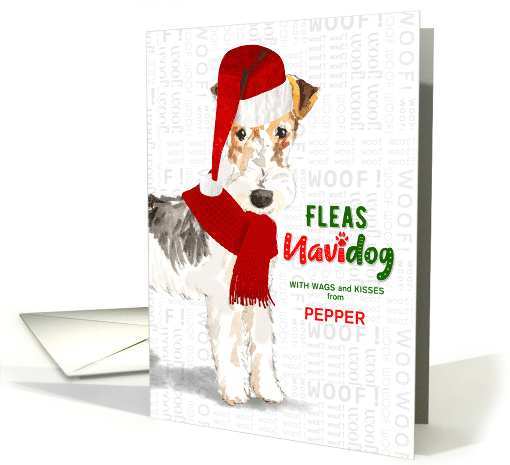 From the Dog Wire Haired Fox Terrier Funny Christmas Custom card