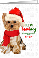 From the Dog Christmas Yorkshire Terrier Fleas NaviDOG Custom card