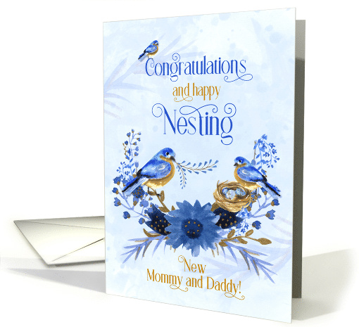 New Baby Congratulations Nesting Bluebirds card (1693678)