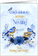 New Baby Congratulations Nesting Bluebirds card