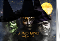 From All of Us Funny Halloween Witches card
