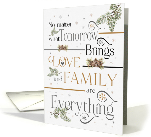 Christmas Love and Family Are Everything Holiday Pines card (1699102)