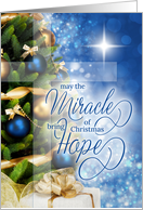 Christian Christmas Miracle of Christmas Brings Hope card