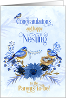 Expecting Congratulations Nesting Bluebirds card