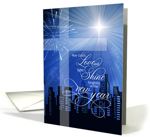 Christian New Year God's Light and Love Cityscape card (1716518)