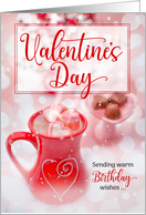 Birthday on Valentine’s Day Hot Cocoa and Chocolate Treats card