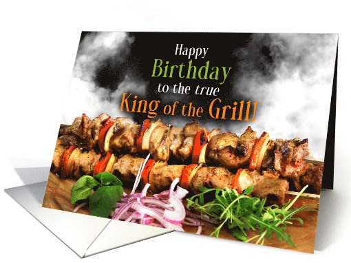 Birthday King of the Grill BBQ Theme card (1726604)