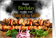 Birthday King of the Grill BBQ Theme card