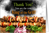 Host Thank You King of the Grill BBQ Theme card
