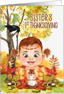 Baby Sister’s 1st Thanksgiving with Forest Friends card