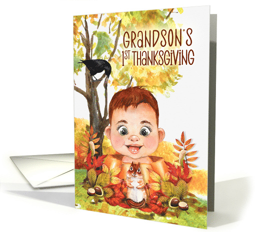 Grandson's 1st Thanksgiving with Forest Friends card (1726818)
