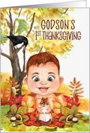 Godson’s 1st Thanksgiving with Forest Friends card