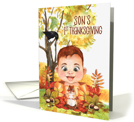 Son's 1st Thanksgiving with Forest Friends card (1726826)