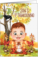 Son’s 1st Thanksgiving with Forest Friends card