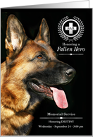 Search and Rescue K9 SAR Memorial Service German Shepherd card