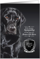 Military Working Dog Sympathy Black Labrador Retriever card