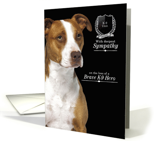 Sympathy Loss of a Police K9 Officer American Pit Bull Terrier card