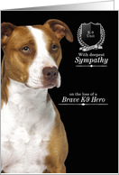 Sympathy Loss of a Police K9 Officer American Pit Bull Terrier card