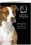 Memorial Service for Police K9 Officer American Pit Bull Terrier card